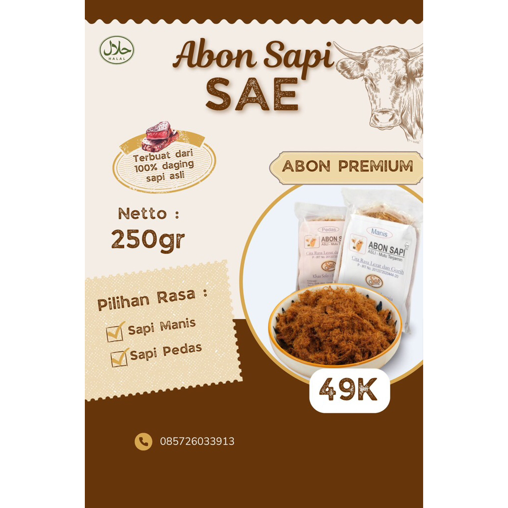 

ABON SAPI SAE KHAS SOLO MANIS 250gr