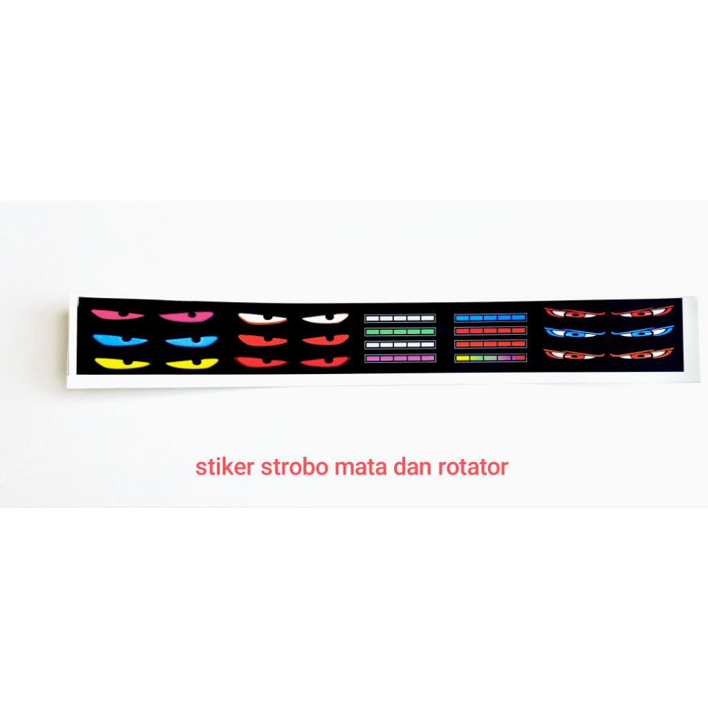 

stiker miniatur bus mata dan rotator anti air
