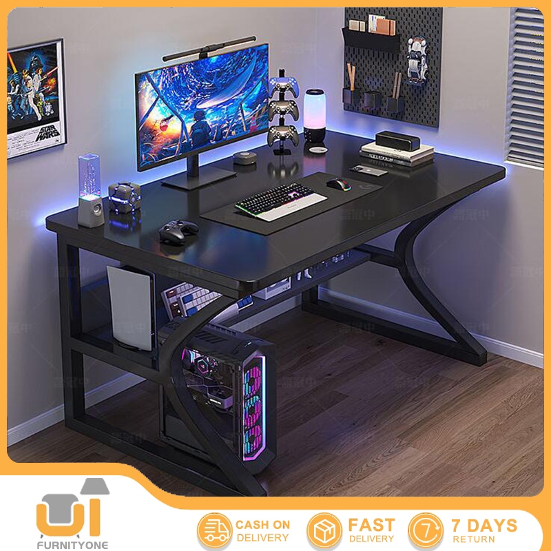 Meja Komputer / Meja Gaming / Meja L / Meja Laptop / Meja kantor / Minimalis Modern -Ukuran 100x60x7