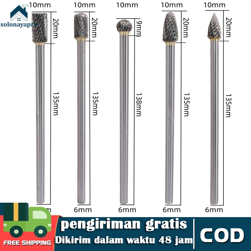 4PCS Mata Bor Tuner Porting Set 10pcs Berlian Kikir Putar Duri Karbida Mata Bor Alat COD / Mata Tune