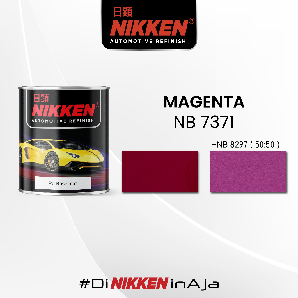 NIKKEN NB 7371 - Warna Solid - Cat PU Basecoat Motor Mobil - Magenta