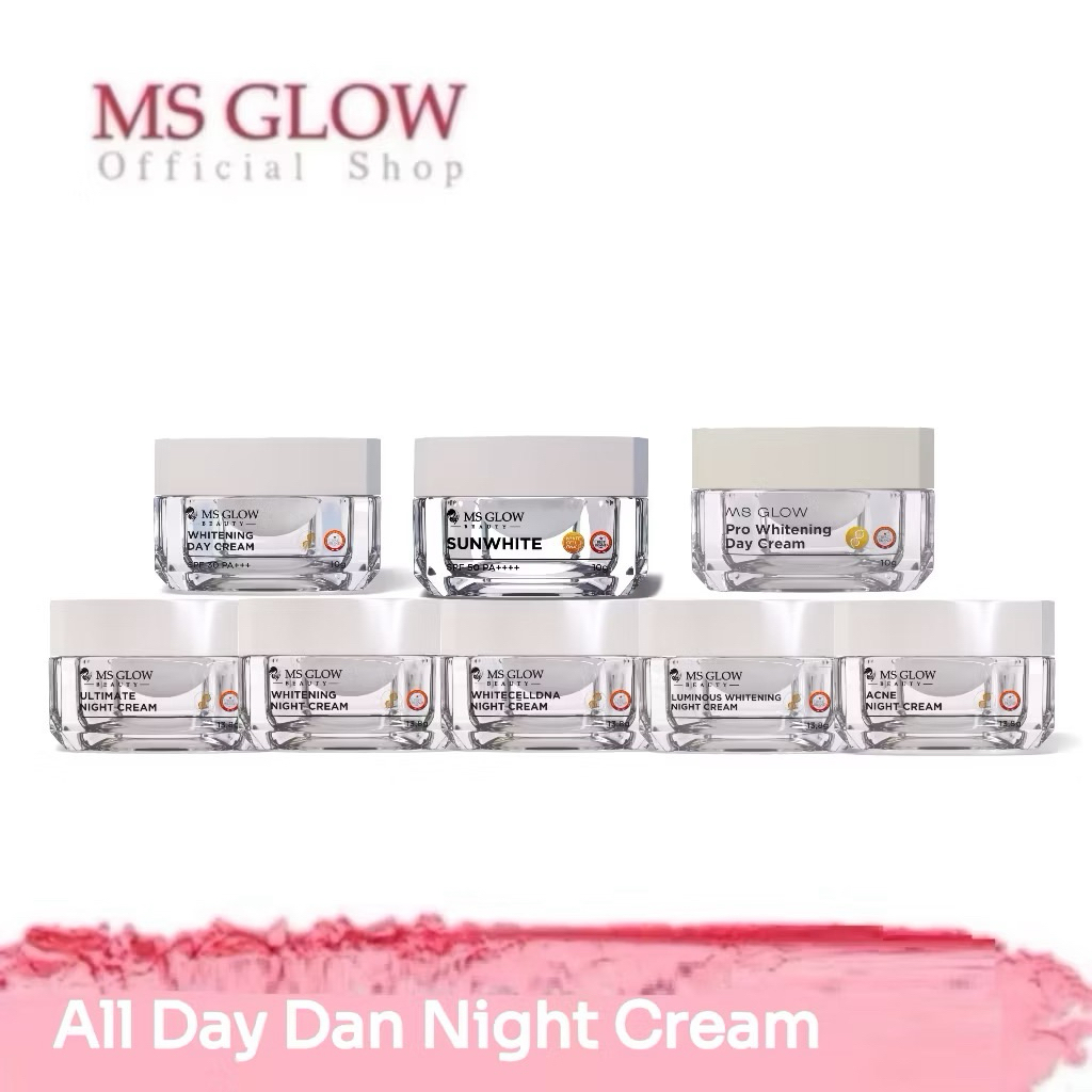 MS GLOW All Varian Day Cream Night Cream - Whitening Day Cream MS Glow - Whitening Pro Day Cream MS 