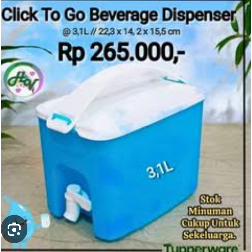 click to go beverage Tupperware