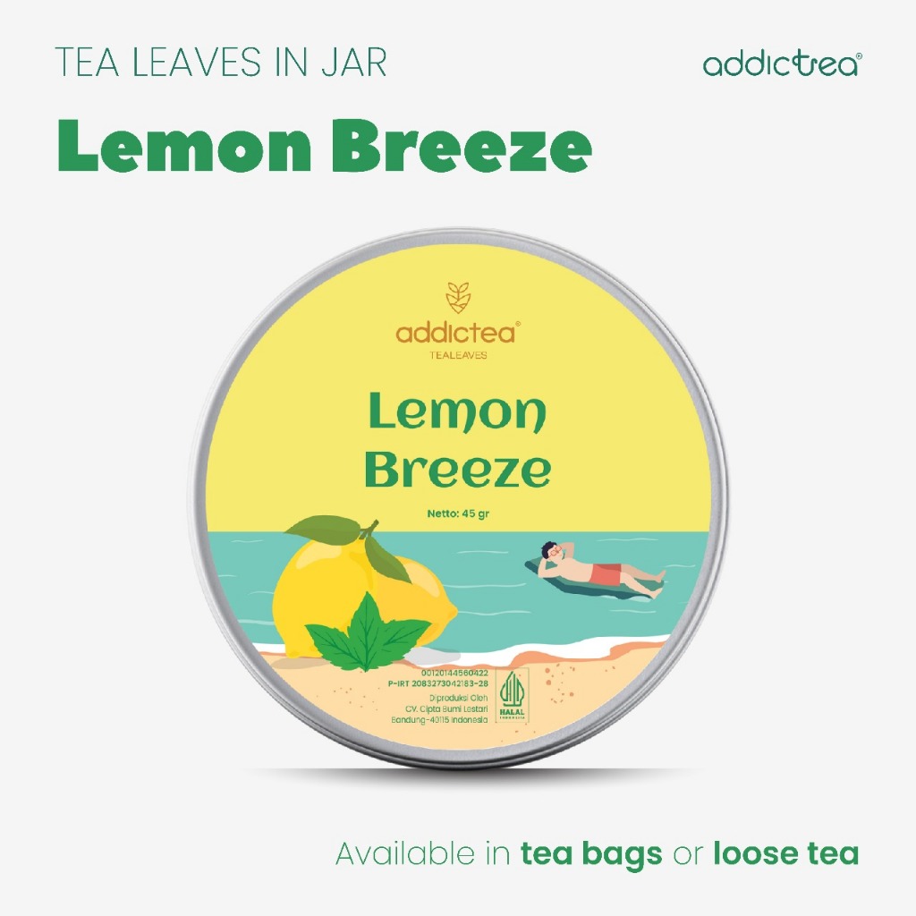 

Addictea Special Tealeaves, Greentea Lemon Breeze, Artisan Tea Tea Bag