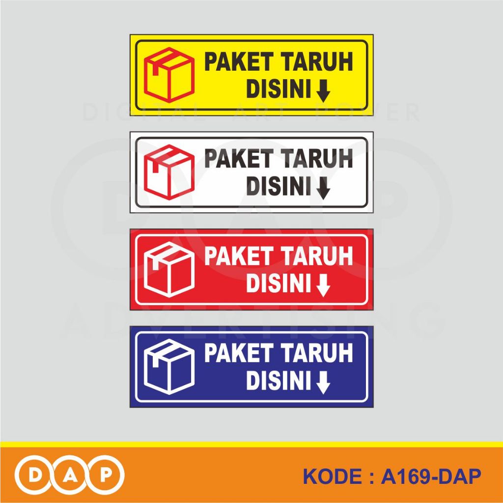 

A169 - Acrylic Sign, Stiker Akrilik Paket Taruh di Sini, Tahan Air, Tidak Pudar, dan Bisa Custom
