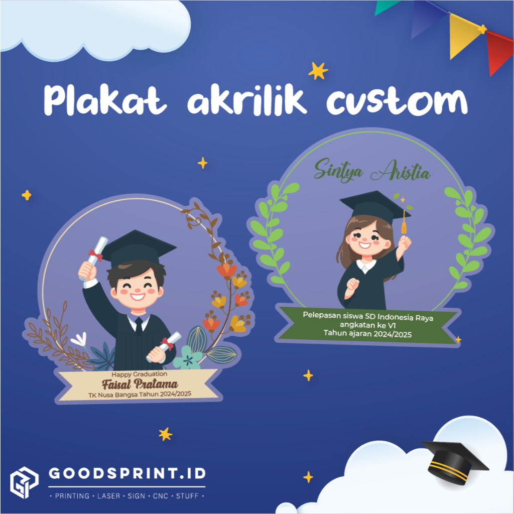 GOODSPRINT PLAKAT AKRIILIK CUSTOM / PLAKAT AKRILIK CUSTOM GAMBAR / PLAKAT WISUDA / PLAKAT FOTO / HAD