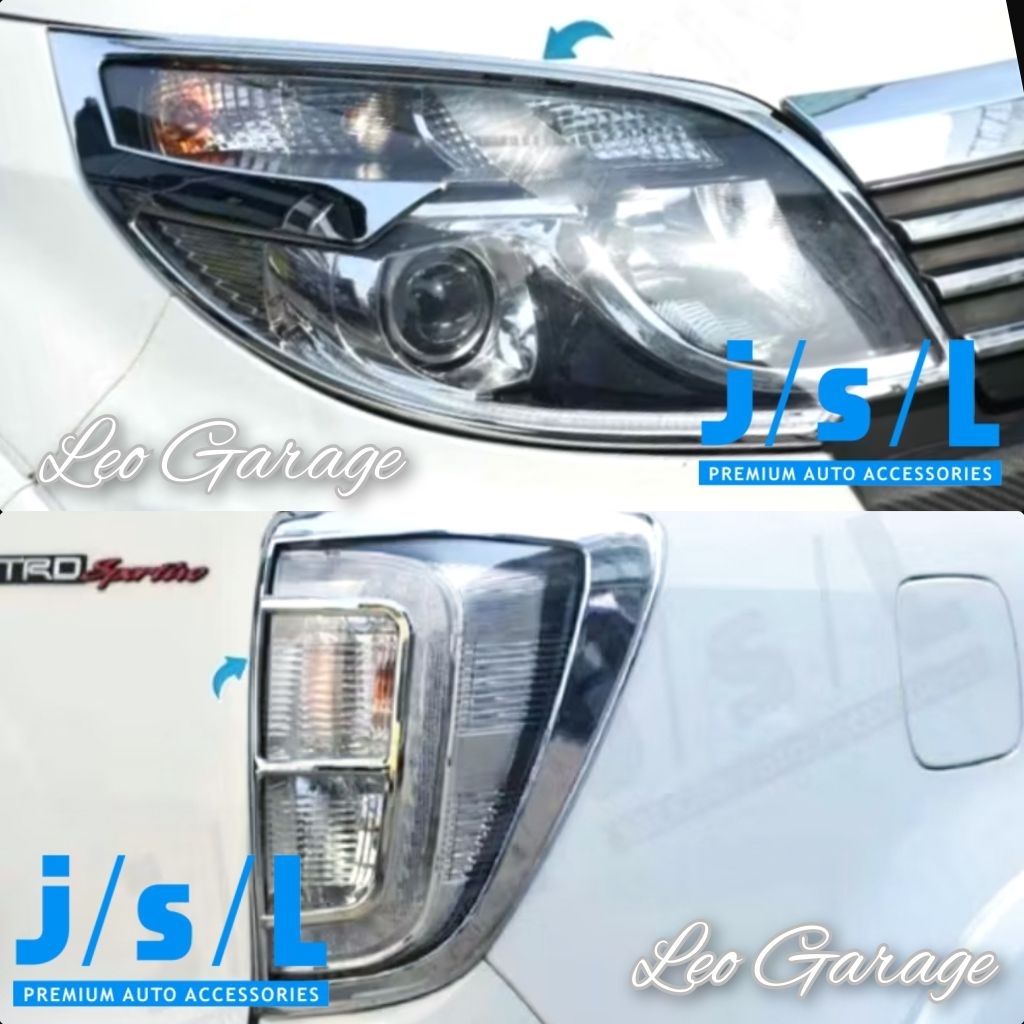RUSH TERIOS 2015 2016 2017 GARNISH DEPAN BELAKANG LAMPU HEAD TAIL LAMP COVER CAR LIST LIS CHROME KRO