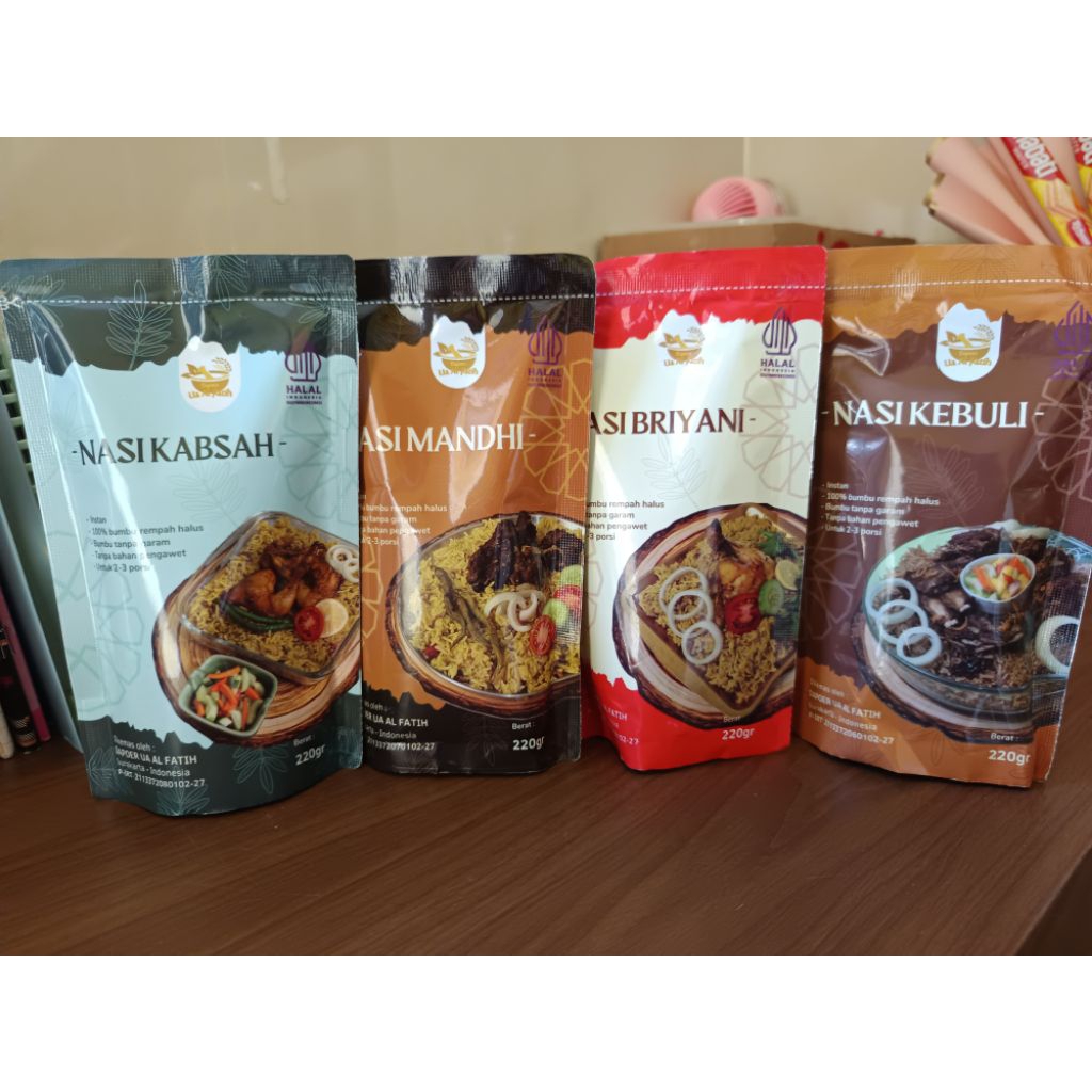 

Beras basmati instan dan bumbu kebuli, briyani, kabsah, mandhi