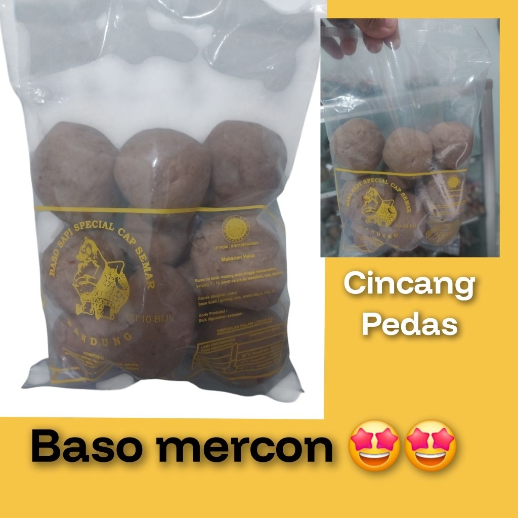 

Bakso mercon/ bakso petir/pentol pedas cap semar bandung[halal]