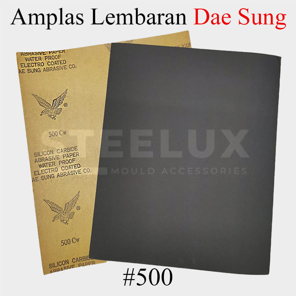 Kertas Amplas Lembaran Dae Sung #500 500CW Waterproof DaeSung Ampelas Sandpaper Pasir Korea