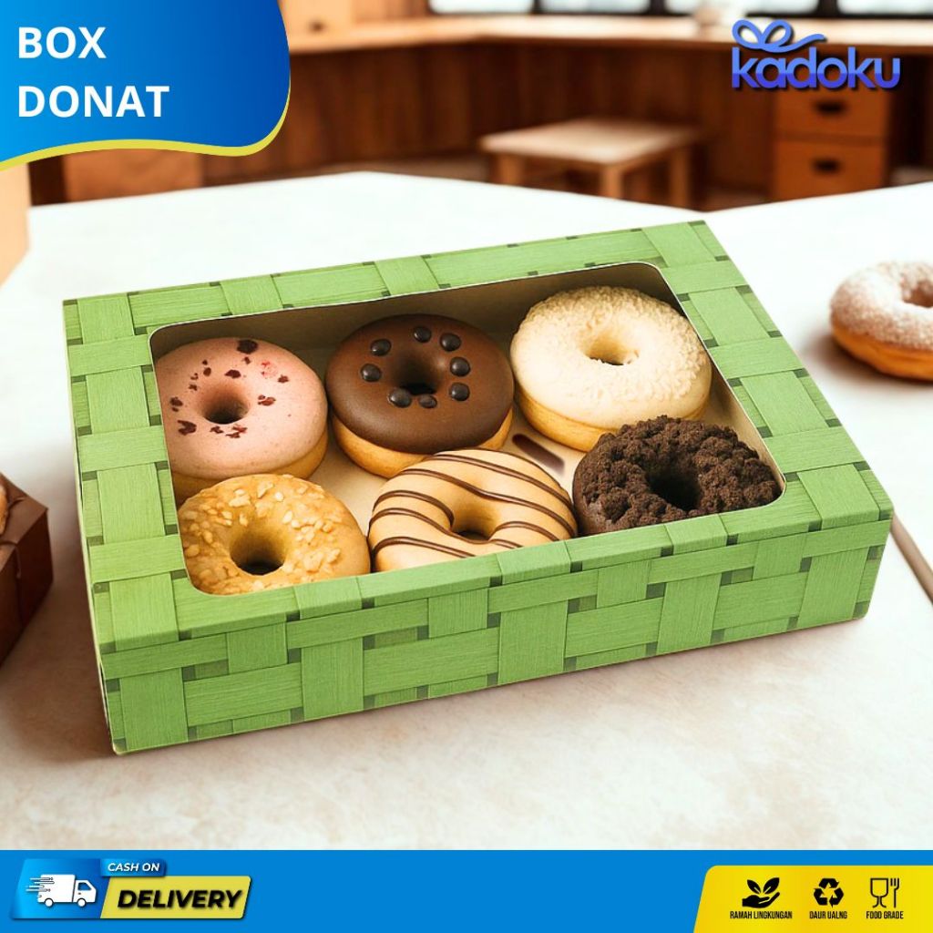 

Box Donat / Kotak Donat / Box Kue / Box Cake / Box Makanan / Kotak Kue I HC05