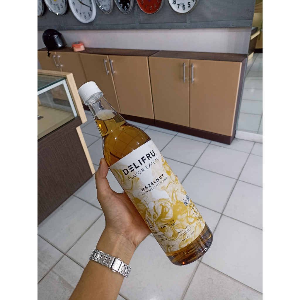 

DELIFRU SYRUP DRINK KEMASAN 1 LITER KACANG HAZELNUT/HAZELNUT PREMIUM/BPOM/HALAL