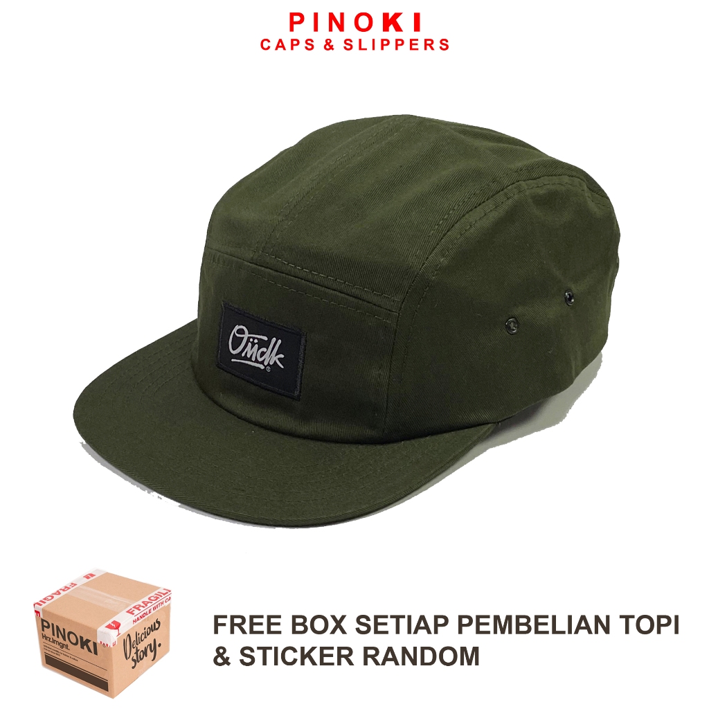 PINOKI Topi Five Panel Visor Pendek topi distro original pria