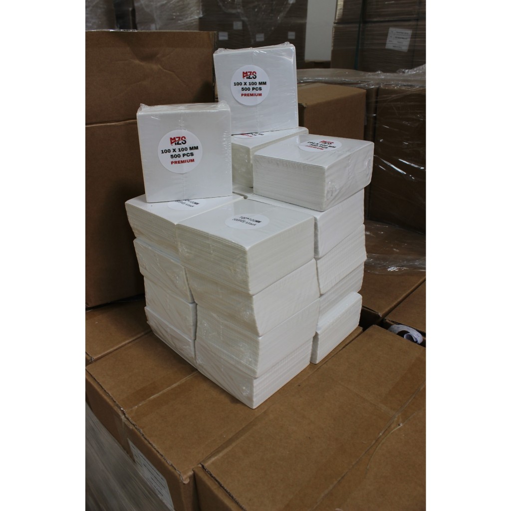 

Label Thermal [100 X 100] Kertas Sticker Barcode 100x100 mm Isi 500 Pcs HARGA UNTUK PERDUS LIPAT