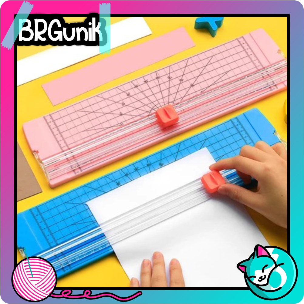 

BRGUNIK Alat Potong Kertas Paper Cutter Paper Trimmer Kertas A4 Pemotong Kertas Portabel 12 Inci | Pemangkas Kertas Dengan 5 Pisau Pemotong R1252