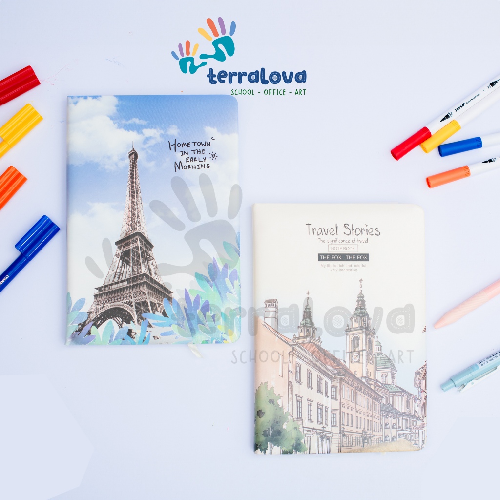 

NOTE BOOK THE FOX TRAVEL STORIES 175 - 25 -1 sampul kain PU berkualitas tinggi