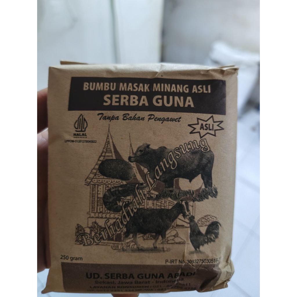 

Bumbu masak padang asli 250 grm
