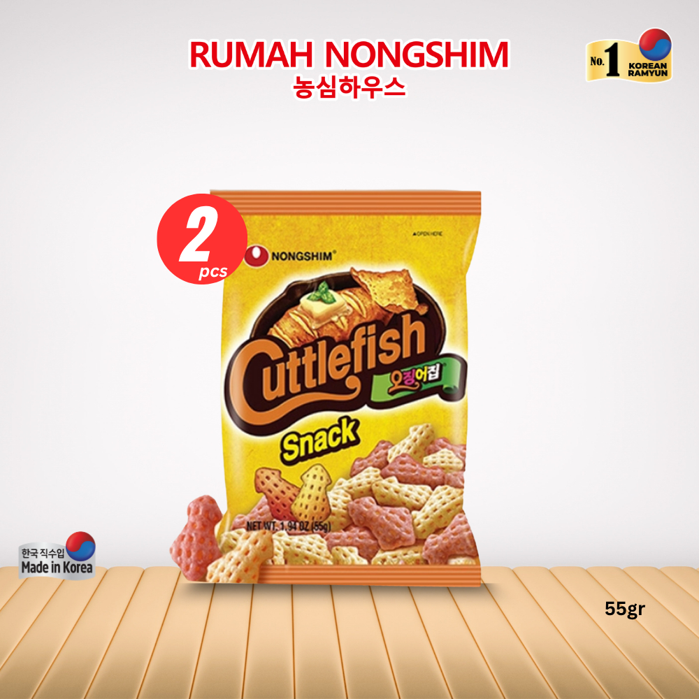 

Bundling DUA - Nongshim Bundling Cuttlefish [55 gram x 2pcs] Snack Rasa Sotong Asli dari Korea