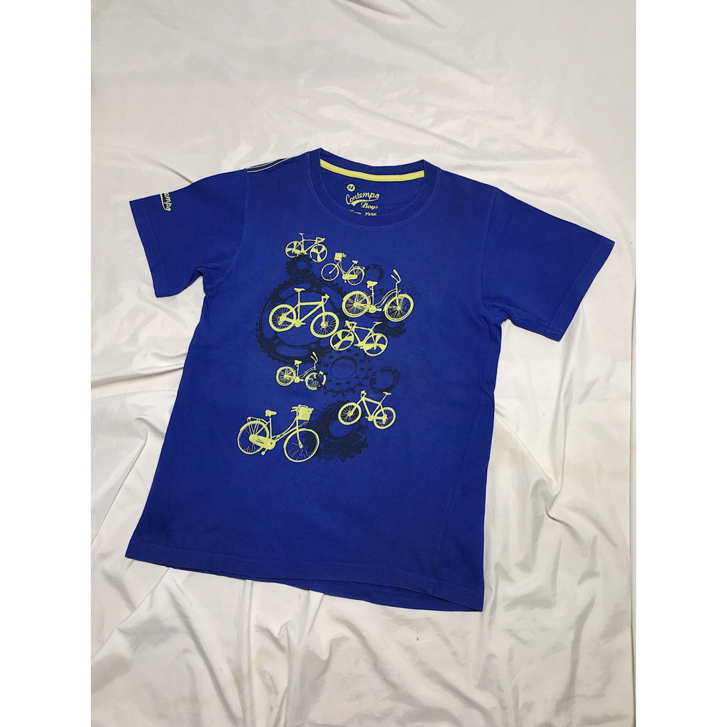 Nego Boskuu > Contempo Bicycle Basic T-Shirt Original - Purple Blue (Outfit/Pakaian)|Preloved/2nd/Se