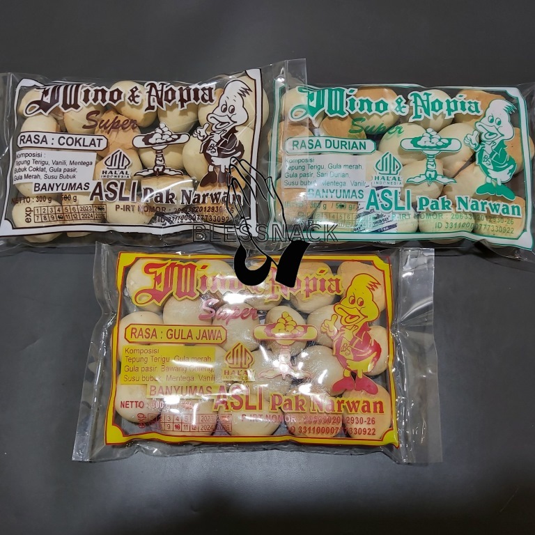 

Nopia Mino Khas Banyumas Pak Narwan Asli Cemilan Kue Jadul Rasa Gula Jawa / Durian / Cokelat Cemilan UKM Indonesia