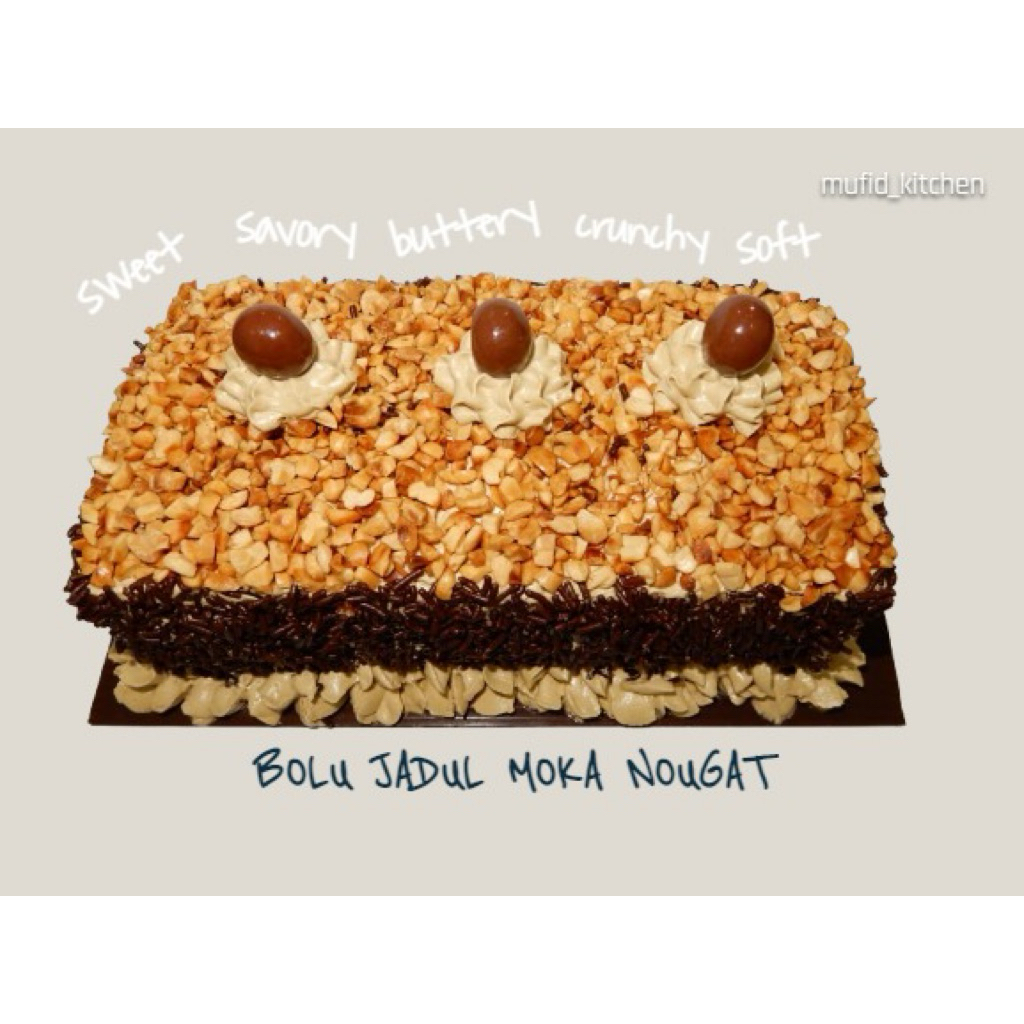 

MOCCA NOUGAT CAKE / BOLU JADUL MOKA NOUGAT ( 10x20x6 cm )