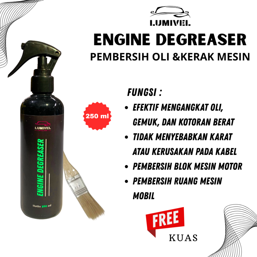 Engine Degreaser-Lumivel-Engine Degreaser-Strong Degreaser-Pembersih Mesin Mobil Motor - kerak oli