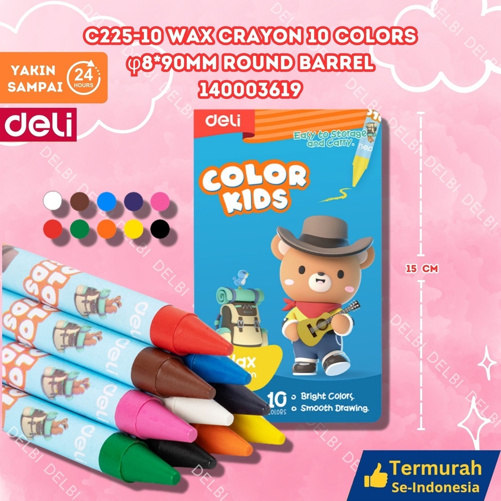 

DELI Wax crayon round barrel KRAYON WARNA