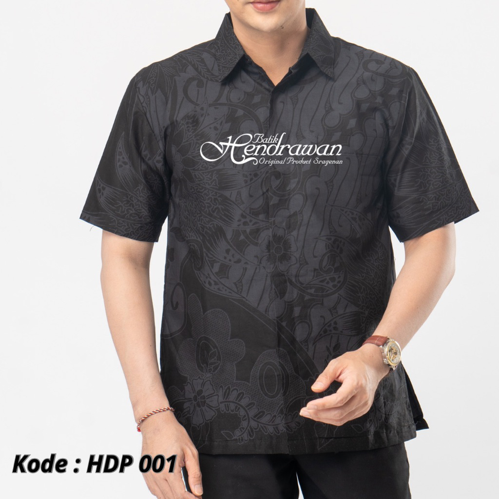 Batik Hendrawan Kemeja Batik Pria Solo Modern Lengan Panjang Lapis furing Bahan Katun Premium HDP 00