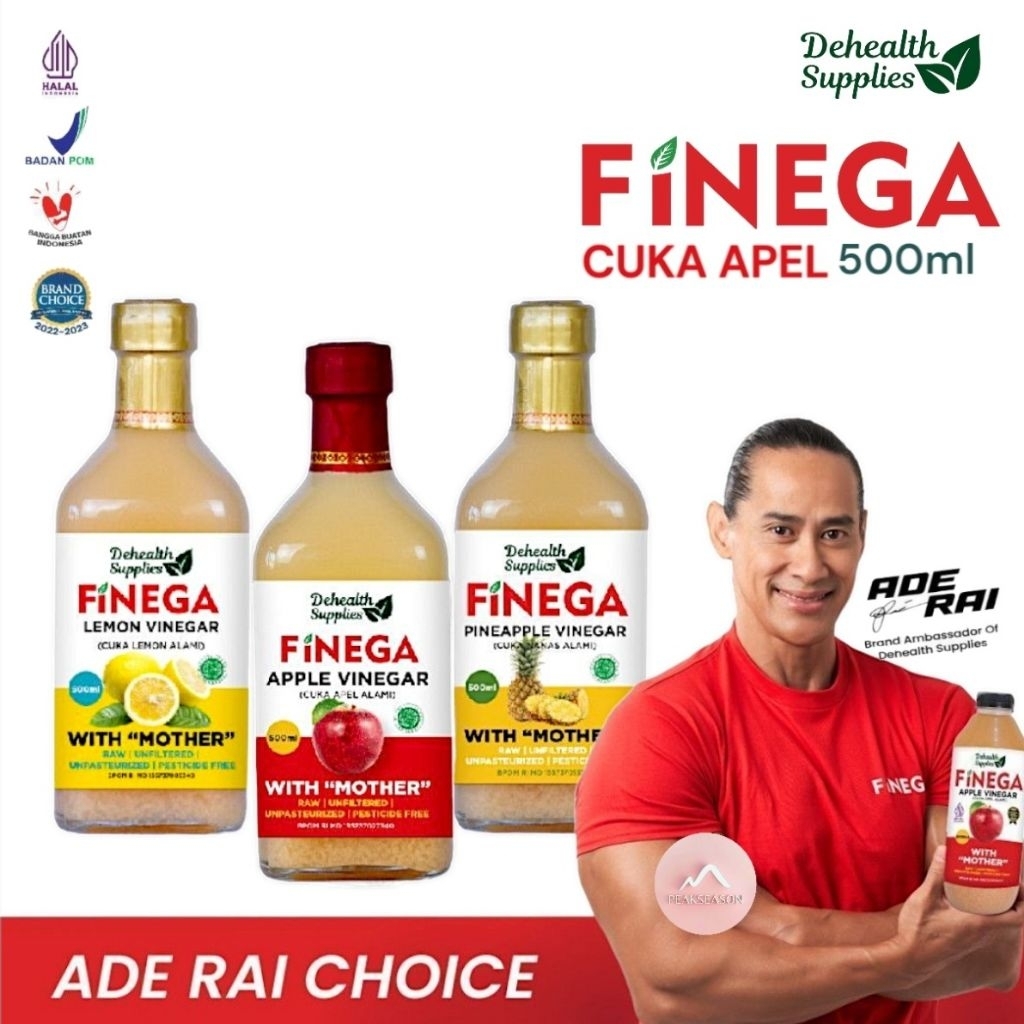 

FINEGA CUKA APEL with mother - 500ml KACA | Dehealth Supplies
