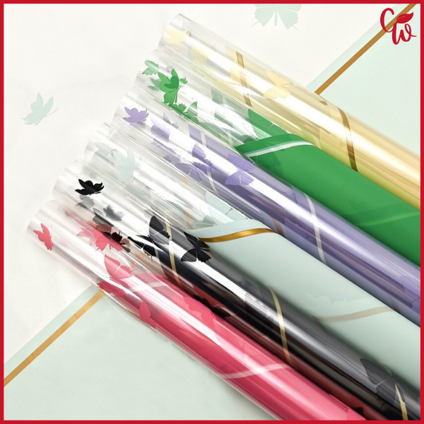 

20 Lembar Kertas Buket Butterfly kupu kupu Cellophane Flower Wrapping KB6125