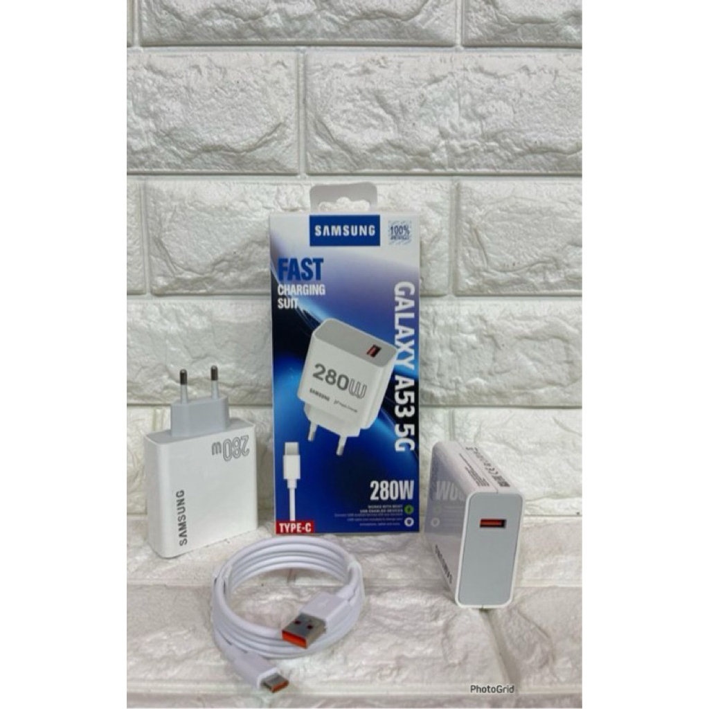 Charger ori 100 Samsung Galaxy A53 5G Fast Charging 280W Super Vooc Casan Original