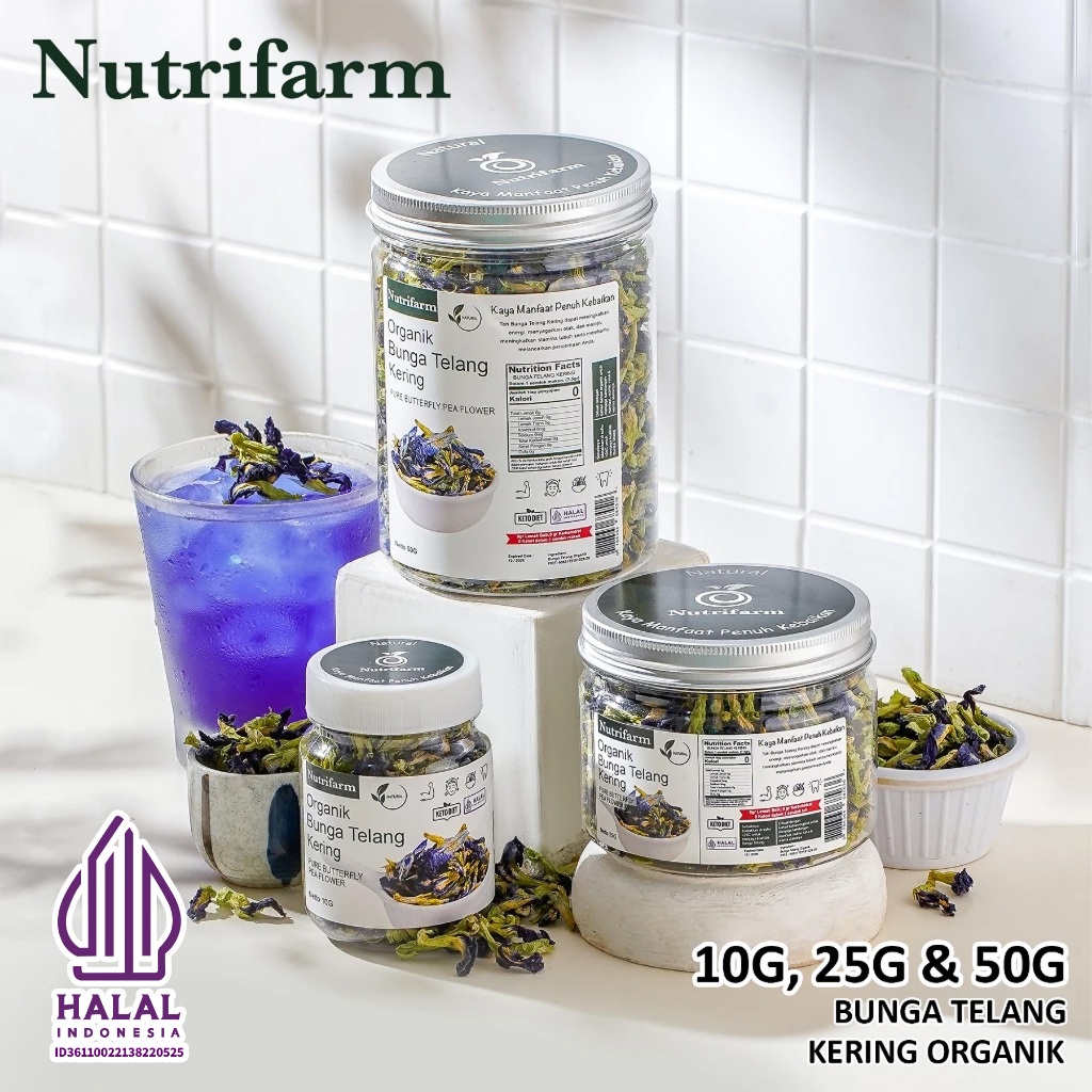 

TEH BUNGA TELANG KERING ORGANIK 10 GRAM 50 GRAM 25 GRAM HALAL BPOM/ BUNGA TELANG ORIGINAL ORGANIK PREMIUM CELUP BPOM 1 KG