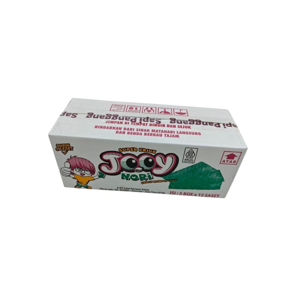 

Jooy Nori snack rumput laut rasa sapi panggang ( 1 pack = 5 dus )