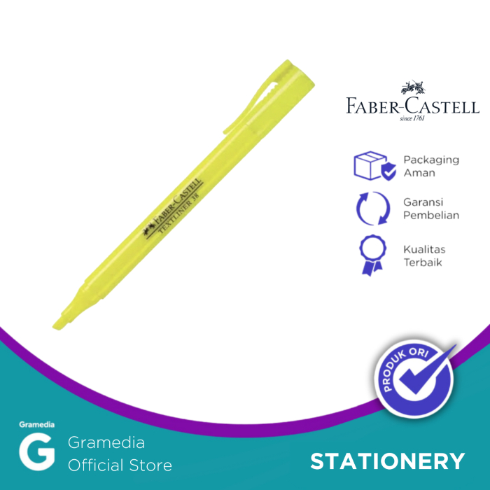

Gramedia Pekanbaru - FABER CASTELL TEXT LINER 38 YELLOW 157707
