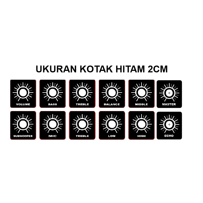 Stiker potensio stiker mixer stiker panel stiker power