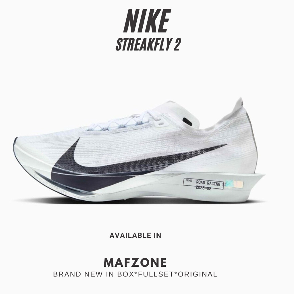 Nike Streakfly 2 Mens Running White/Obsidian Mist/Pure ORIGINAL