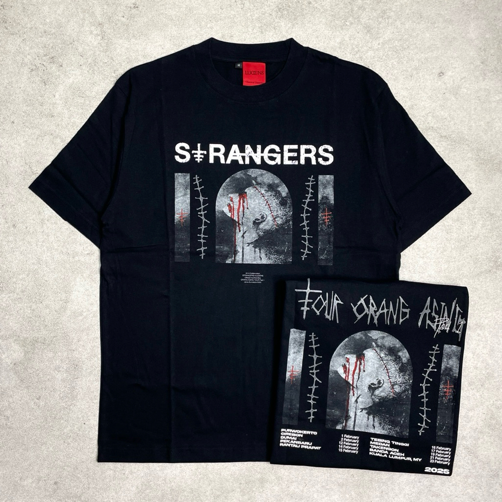 [HOT] Strangers x Ludens - Tour Orang Asing | Tshirt Black Original Merchandise