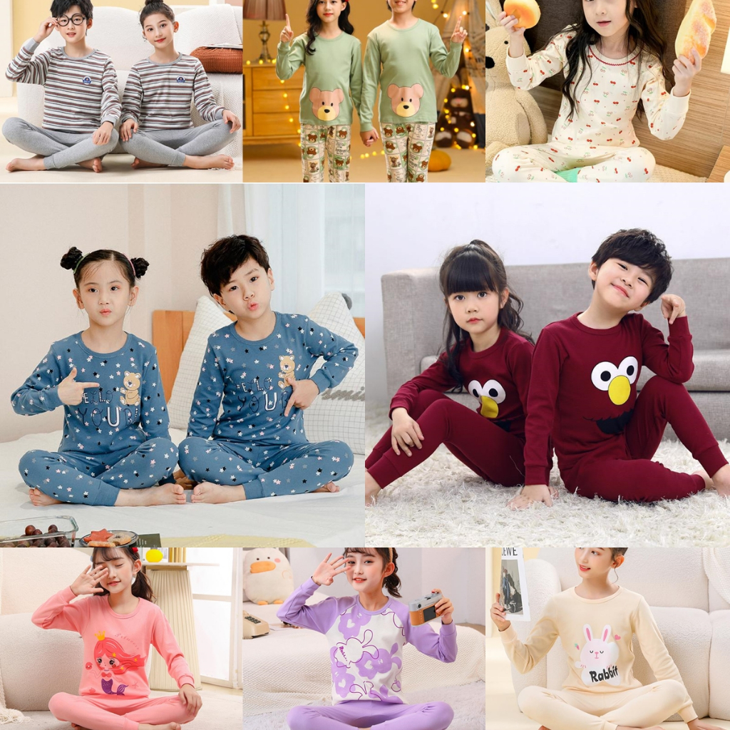 Piyama Baju Tidur Setelan Anak 1 - 12 Tahun Luar Negeri