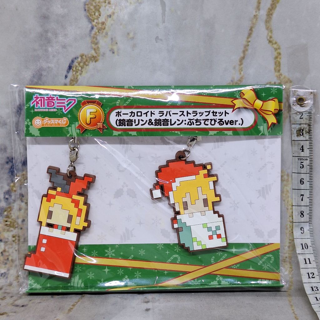 Kagamine Rin Kagamine Len Christmas Petit Devil Ver Rubber Strap Keychain Gantungan Kunci Karet 2012