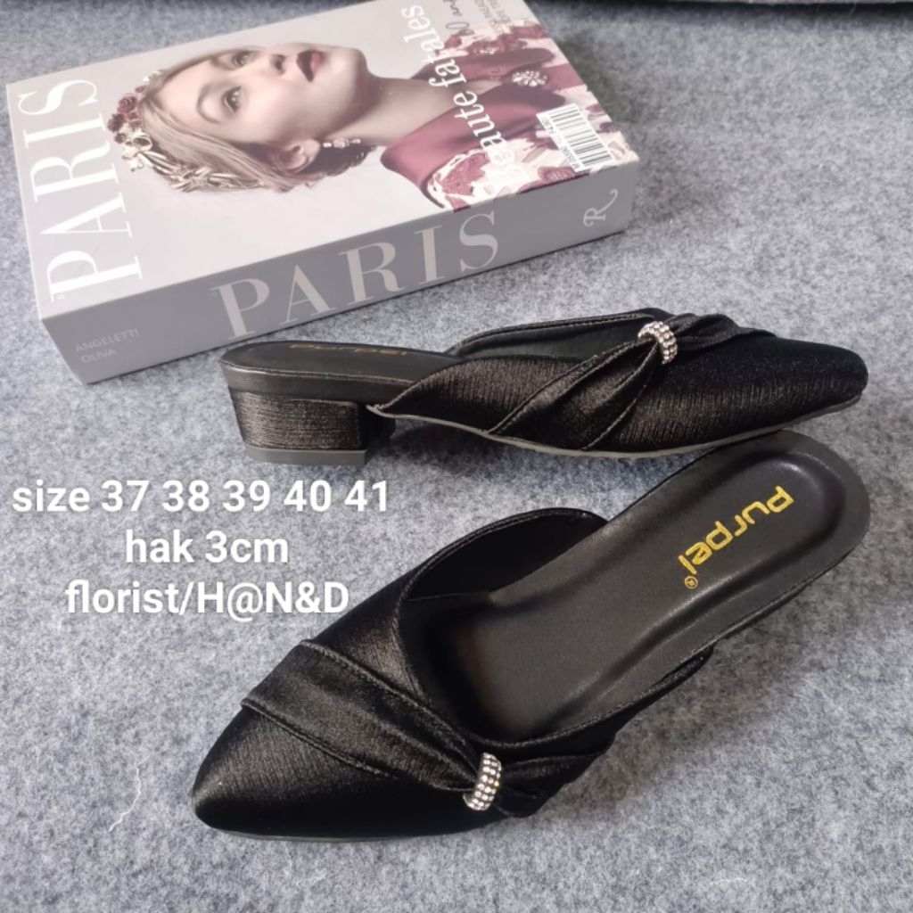 Sandal hak selop wanita merk purple size 37-40