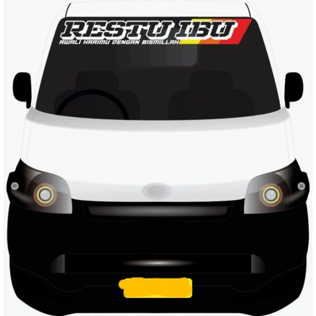 Stiker Kaca Mobil Pick Up RESTU IBU Stiker Cutting Kaca Mobil Pick Up Grandmax Apv New Carry Futura 