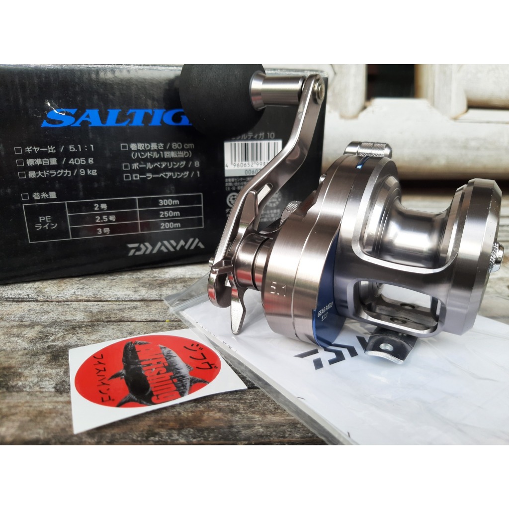 SECOND OVERHEAD REEL 15 DAIWA SALTIGA 10 HANDLE KANAN