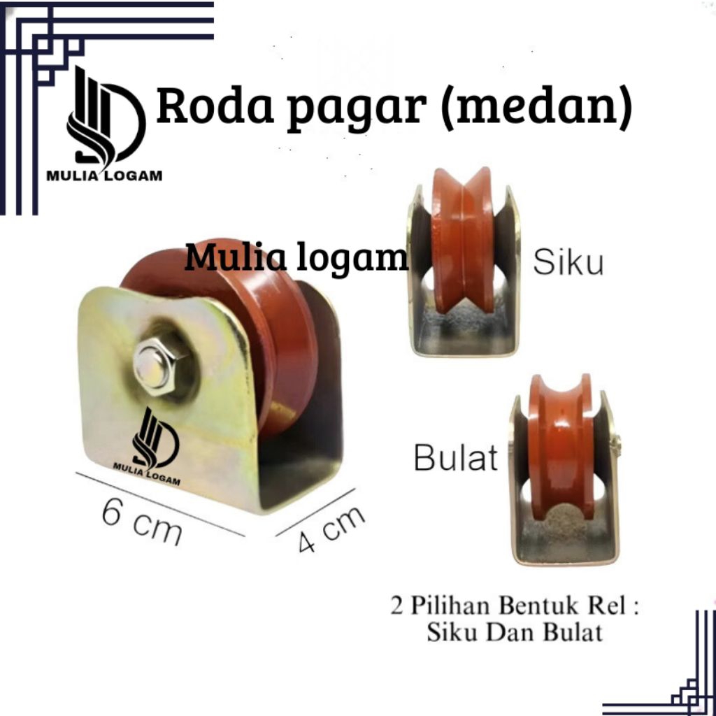 Roda pagar besi/ Roda cor medan rosa besi cor