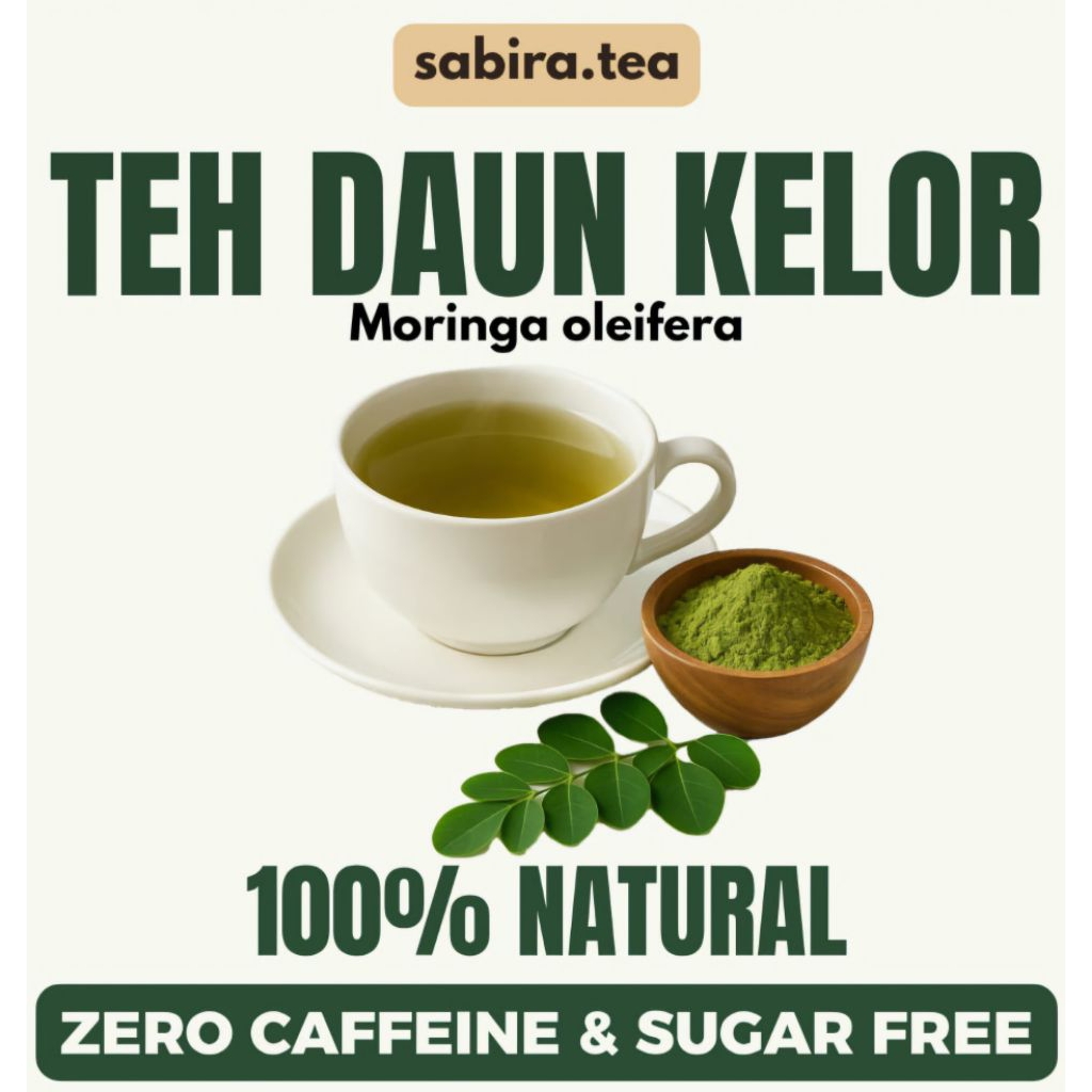 

Teh Daun Kelor Moringa 30 Tea Bag – Herbal Alami, Tanpa Kafein & Bebas Gula , Program Diet