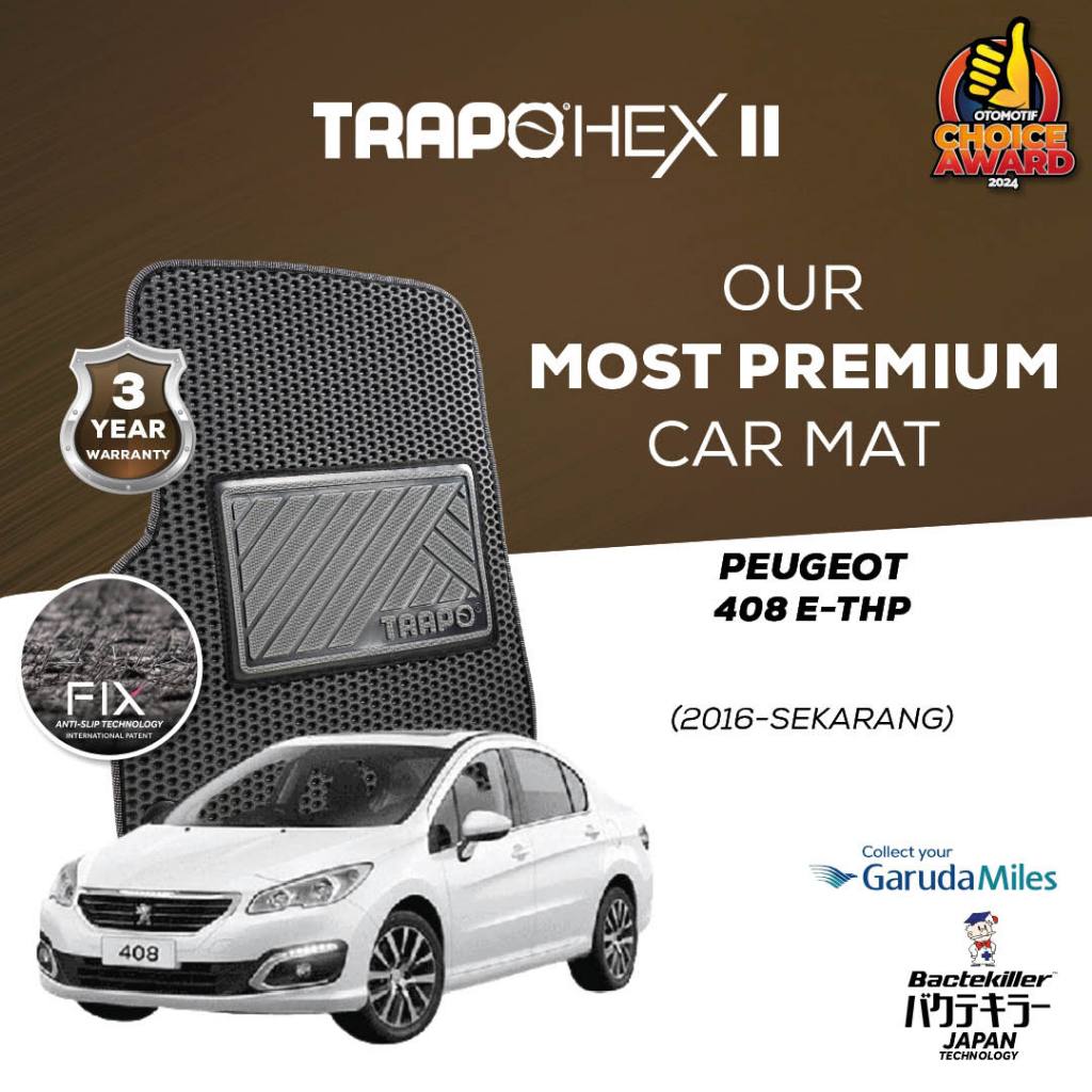 Karpet Mobil Trapo Hex II Peugeot 408 e-THP (2016-Sekarang)