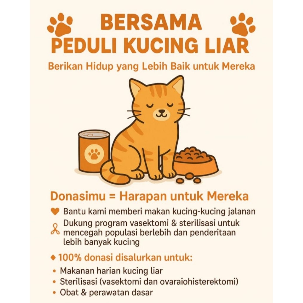 Bantu Kucing Liar Sterilisasi/vasektom