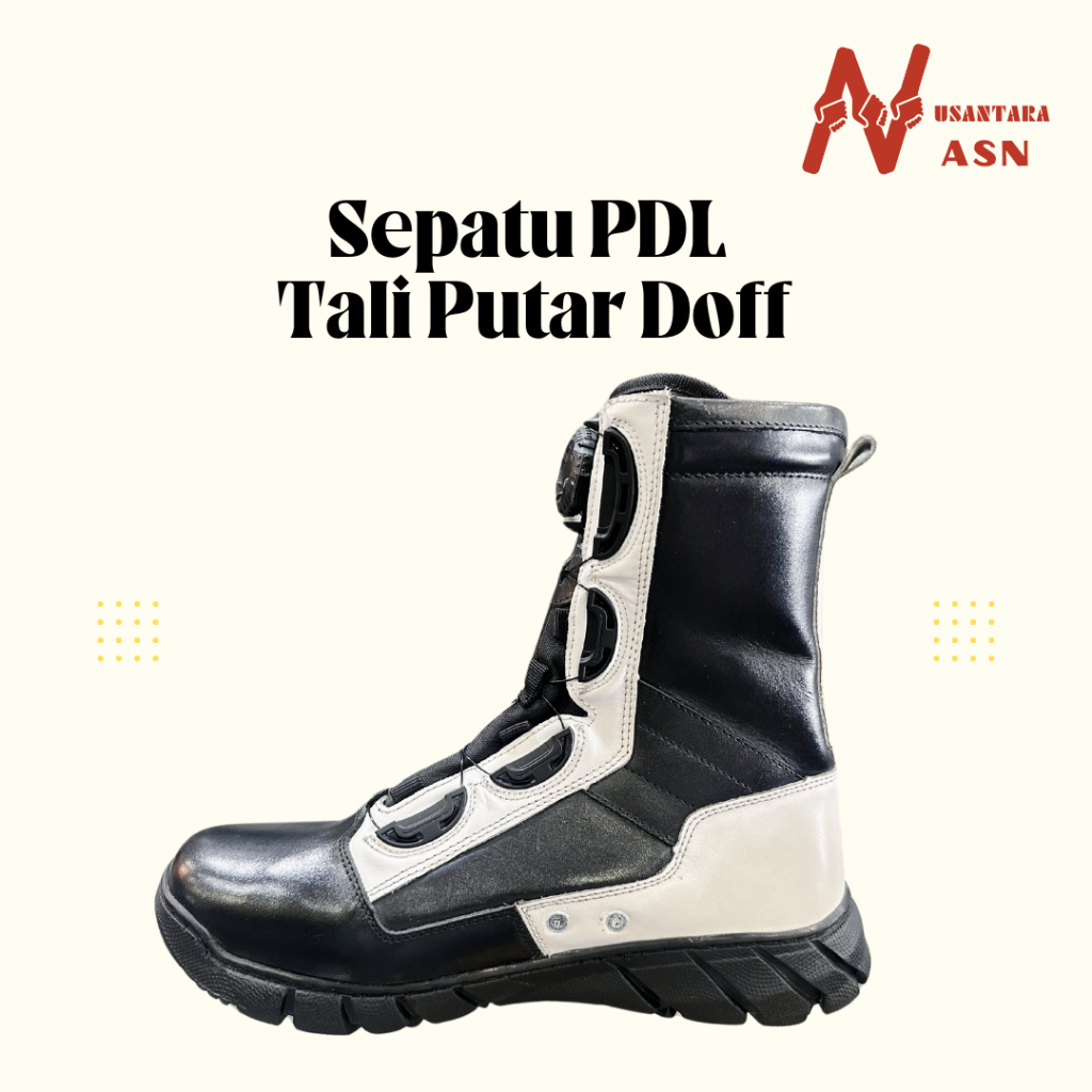 Sepatu PDL Provos POLRI Tali Putar Doff