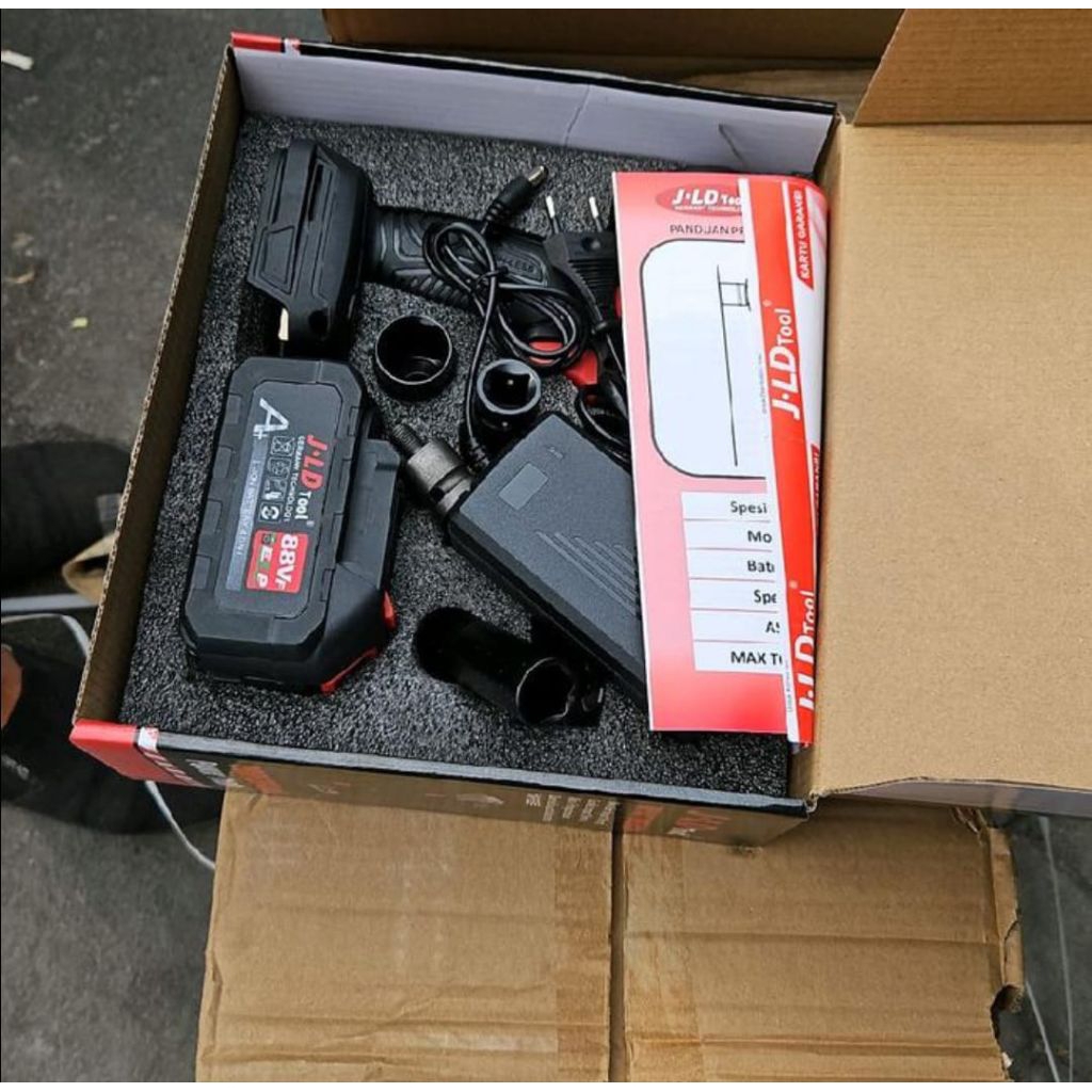 JLD IMPACK WRENCH cordless 350nm brushless impack baterai impack pembuka baut