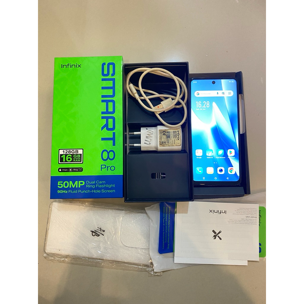INFINIX SMART 8 PRO RAM 6+6/128GB Second Fullset