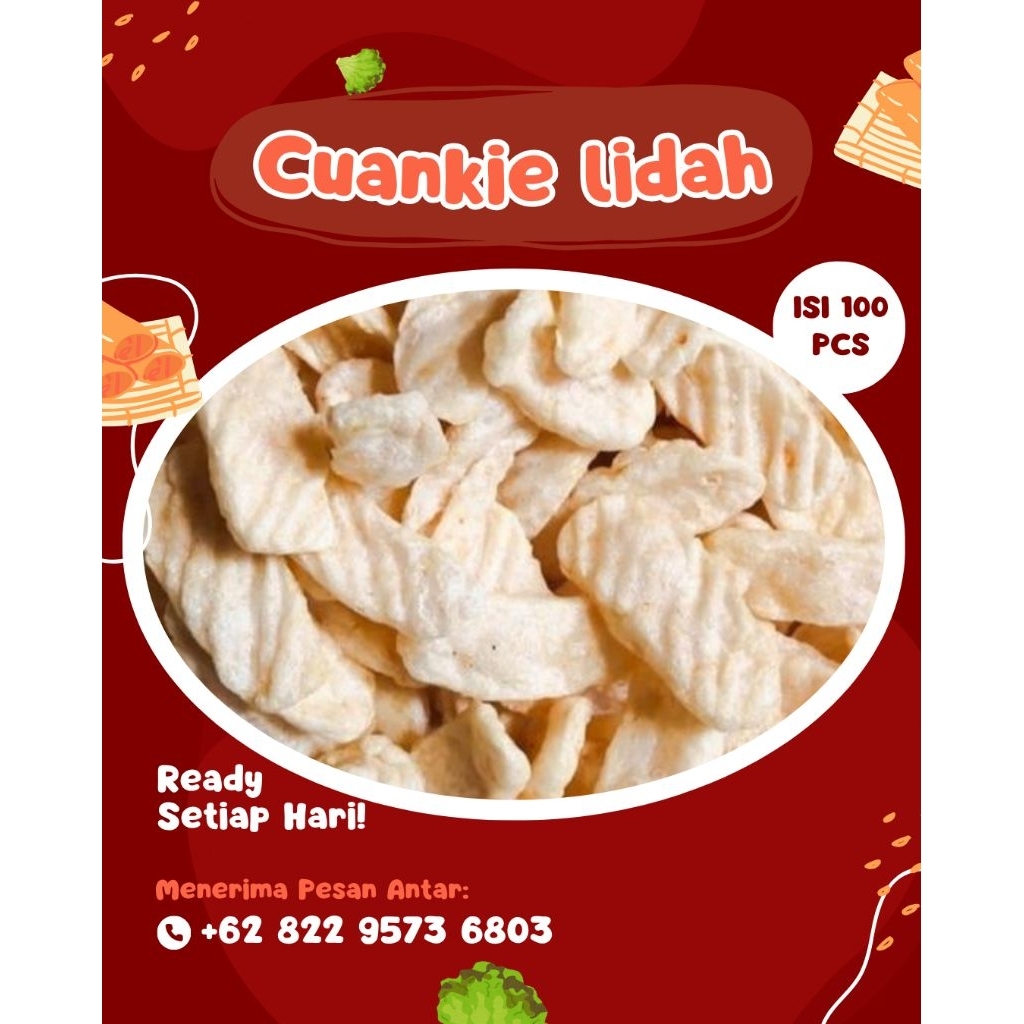 

CUANKI LIDAH ISI 100 PCS